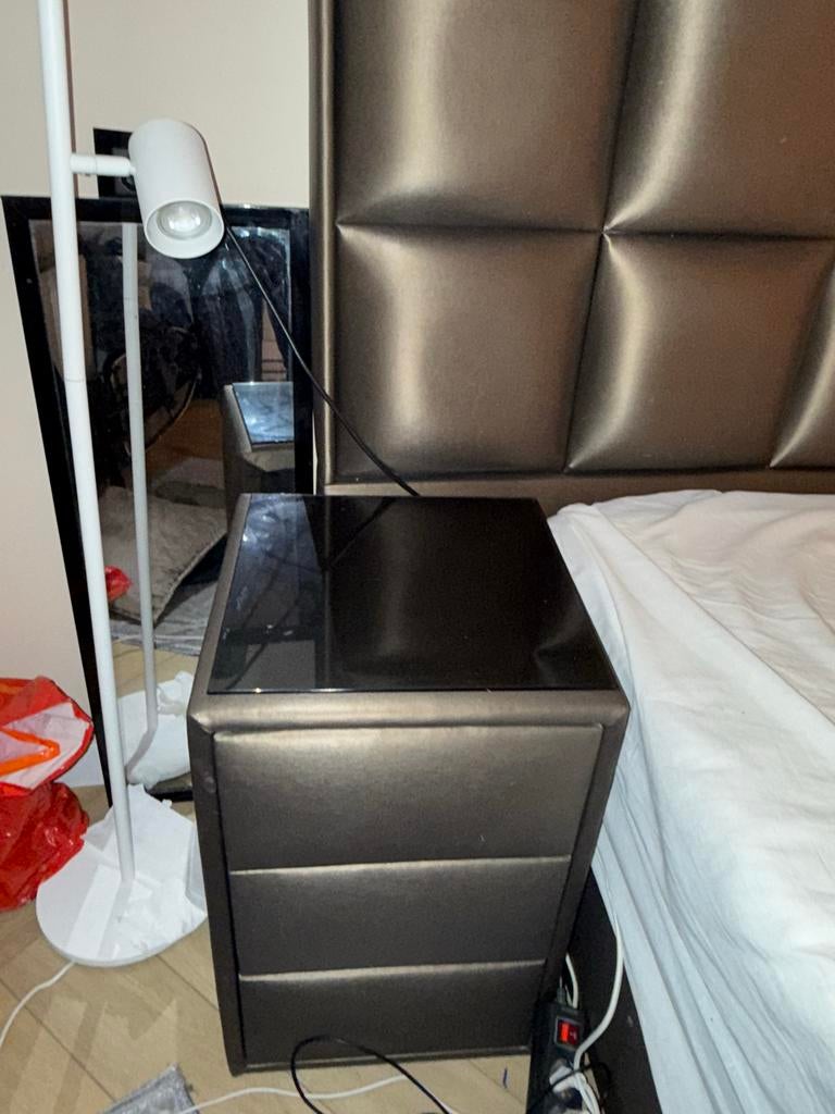 Gloednieuw bed 180x200 met Emma matras, Ophalen, Overige materialen, Nieuw, 45 tot 65 cm