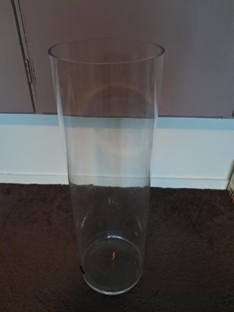 Hoge vaas, Ophalen, Overige kleuren, Glas, 50 tot 75 cm