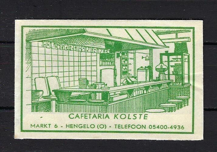 2693 Hengelo cafetaria KOLSTE, Ophalen of Verzenden, Nederland