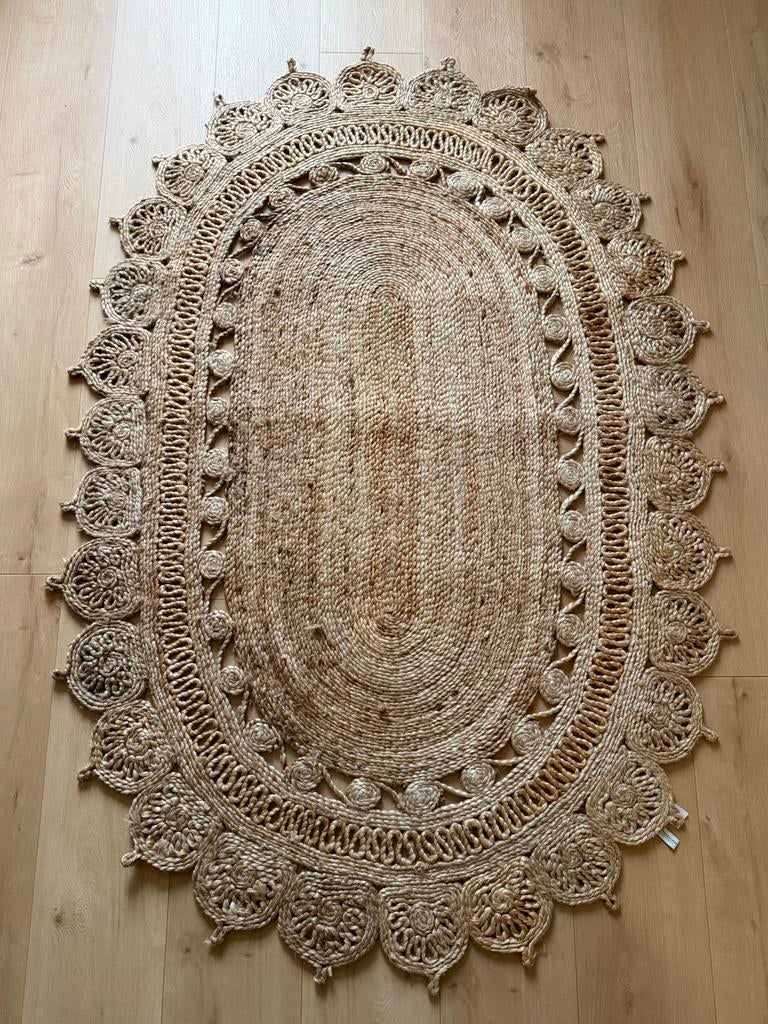 La Redoute vloerkleed in jute (ovaal), Ophalen of Verzenden, Zo goed als nieuw, Ovaal, 150 tot 200 cm