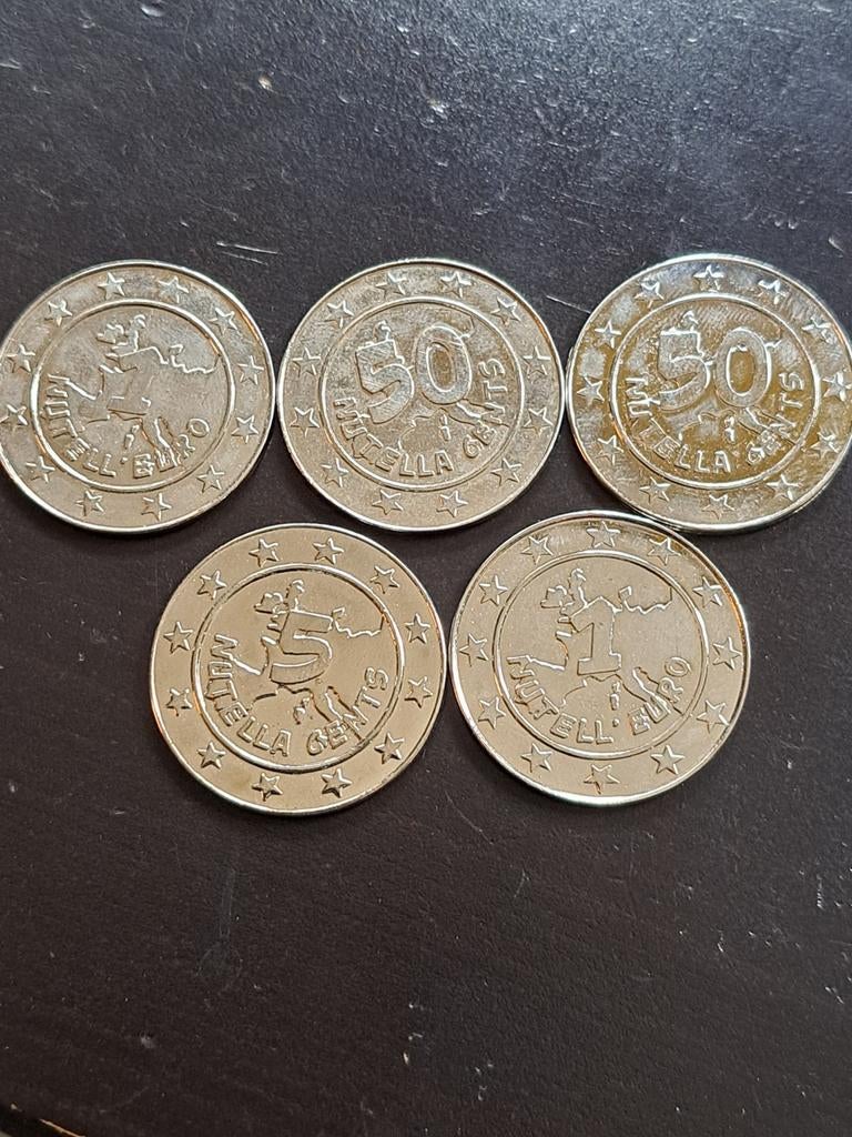 5 Nutella Munten 2001 - Verzamelaarsitem, Ophalen of Verzenden, Gebruikt