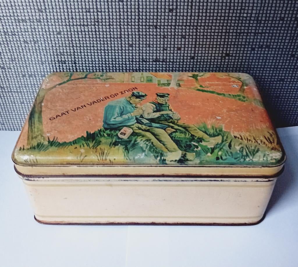 Blikken trommel voor pijptabak van Van Nelle, Ophalen of Verzenden, Gebruikt, Koffie, Van Nelle