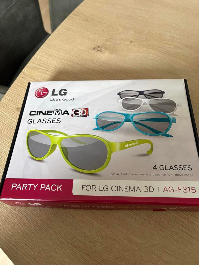 LG Cinema 3D Brillen Party Pack AG-F315 - Zeer Goede Staat, Ophalen of Verzenden, Zo goed als nieuw