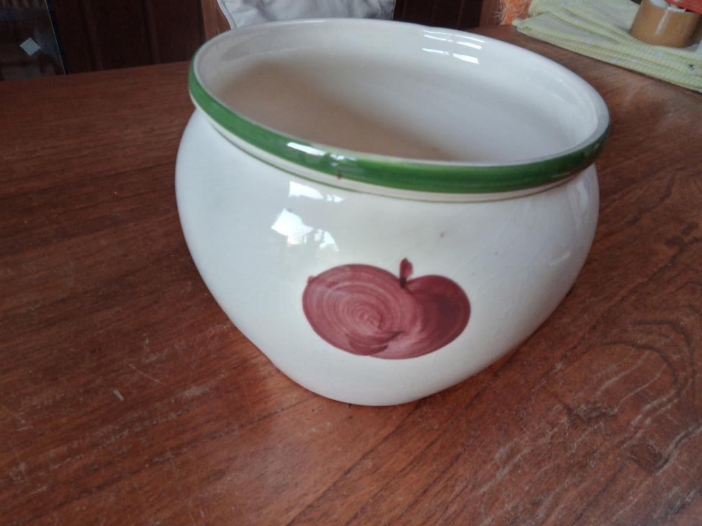 Bloempot - Diameter 17cm, Hoogte 15.5cm, Gebruikt, Rond, Ophalen of Verzenden, Minder dan 40 cm