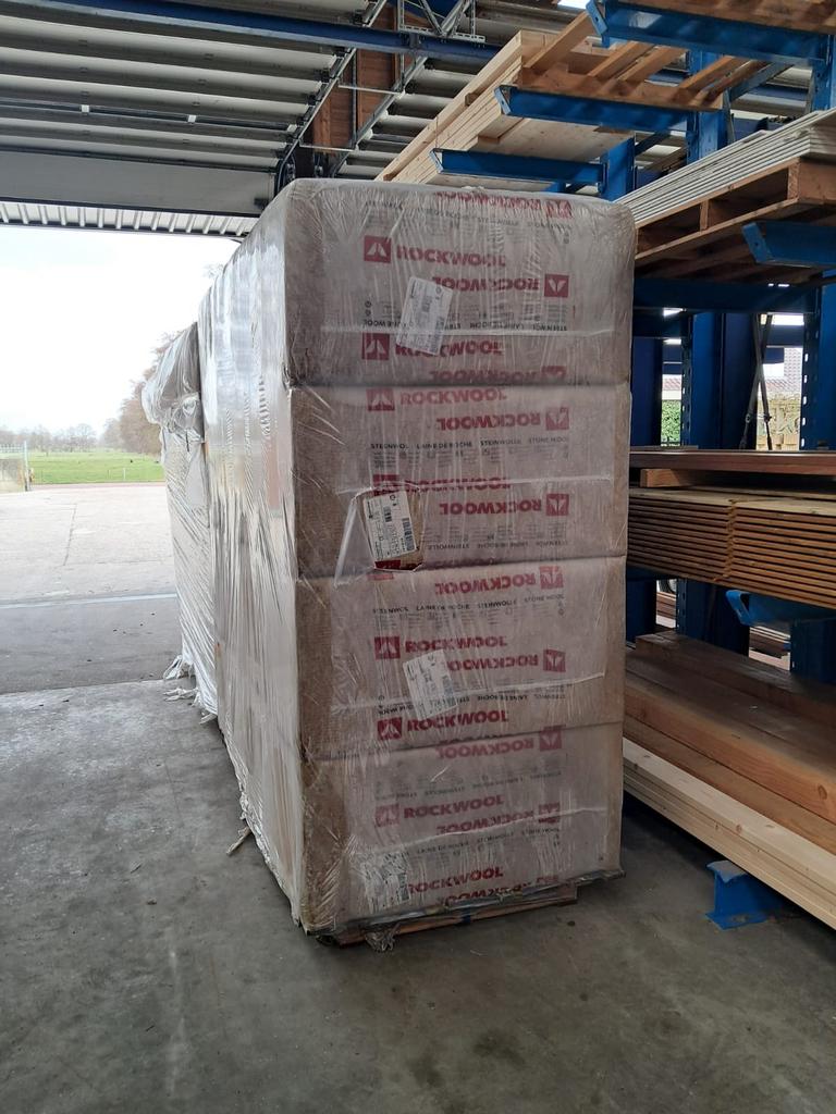 Partij Rockwool isolatie 120×60×6 cm 33pak à 7,2m2, Ophalen, Zo goed als nieuw, 250 cm of meer, Palen