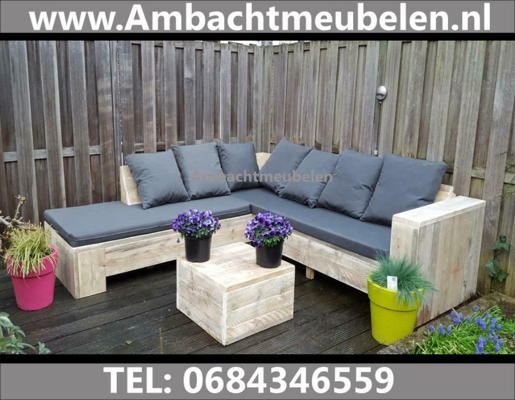 steigerhout hoekbanken Tuinbanken Loungebanken Tuinset, Tuin en Terras, Ophalen, Nieuw, Steigerhout
