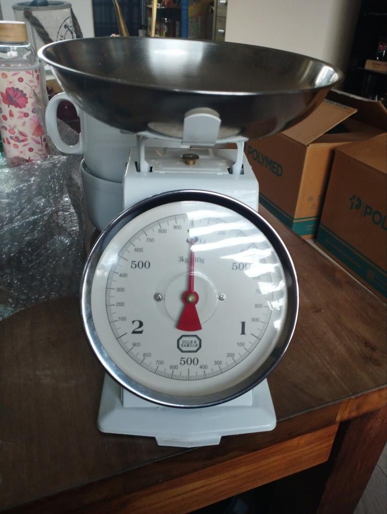 Vintage keuken weegschaal - dille & kamille, Ophalen of Verzenden, Gebruikt