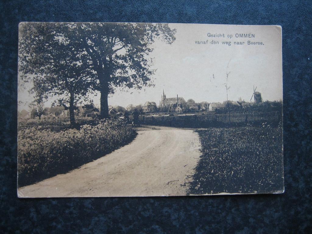 OMMEN gezicht op vanaf weg naar Beerze  1930, Ophalen of Verzenden, 1920 tot 1940, Overijssel