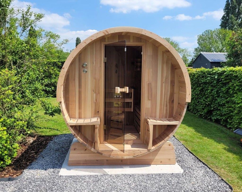 TR270 Barrelsauna | Compleet geleverd | Levering NL/BE, Ophalen of Verzenden, Nieuw, Fins of Traditioneel, Complete sauna