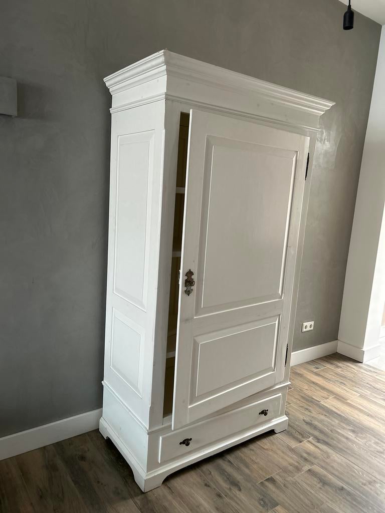 Mooie brocante kast hang/leg, Ophalen, 100 tot 150 cm, 200 cm of meer, Zo goed als nieuw