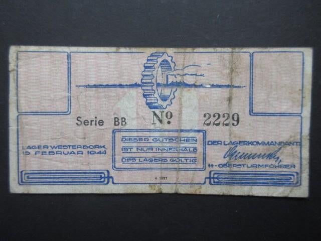 10 Cent 1944 Westerbork Kampgeld (05) WW2 [WATERMERK], Postzegels en Munten, Bankbiljetten | Nederland, Verzenden, Los biljet