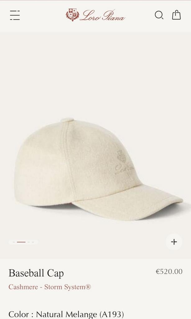 Loro Piana Cashmere Pet - Nieuwstaat, Ophalen of Verzenden, Pet, Zo goed als nieuw, 58 of 59 cm (L, 7¼ of ⅜ inch)