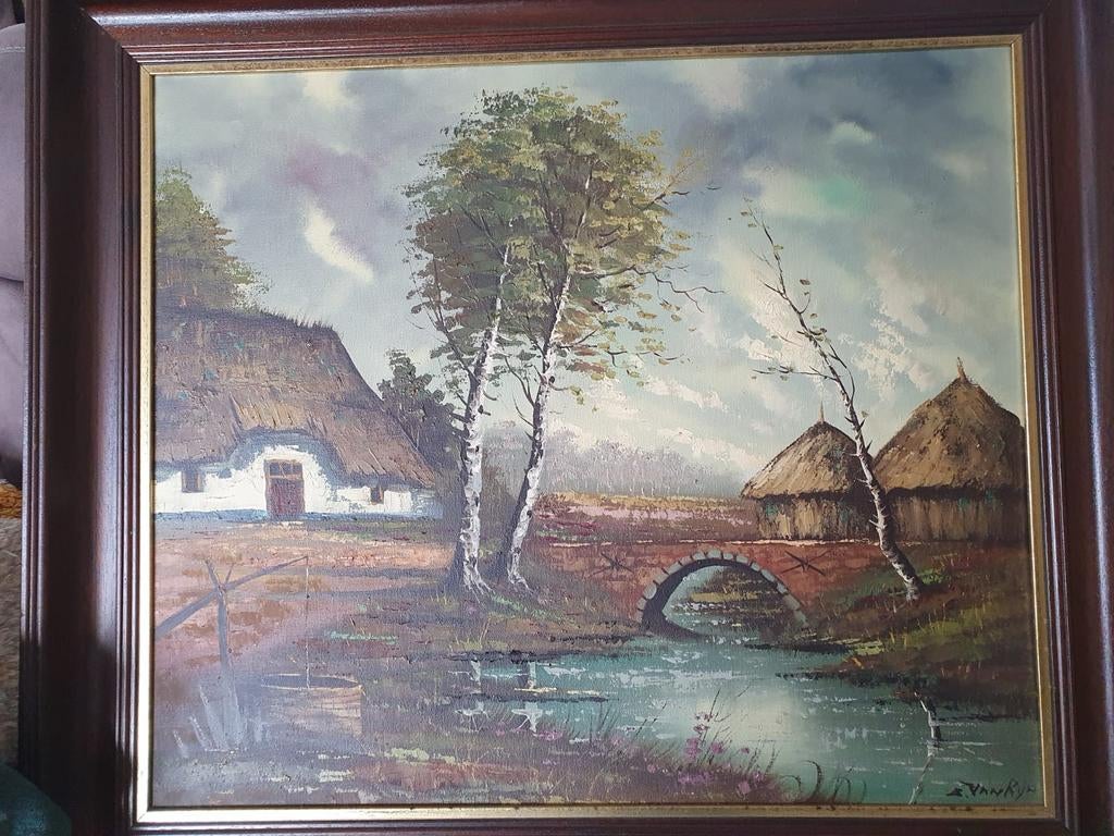 (L) Schilderij B. van Rijn, Antiek en Kunst, Ophalen