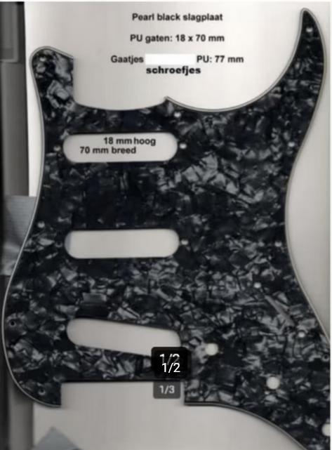 Te Koop: Pearl-black stratocaster gitaar slagplaat., Ophalen of Verzenden, Zo goed als nieuw, Elektrische gitaar