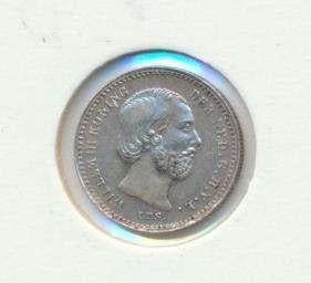 Nederland 5 Cent 1863 Willem 3, Postzegels en Munten, Munten | Nederland, Koning Willem III, Zilver, Ophalen of Verzenden, Losse munt