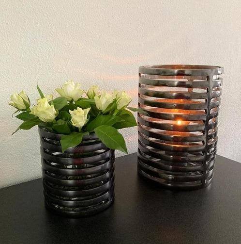 Diga Colmore Stoere Lantaarn Alu Raw S of L zwart Nieuw!, Zwart, Nieuw, Ophalen of Verzenden, 21 cm