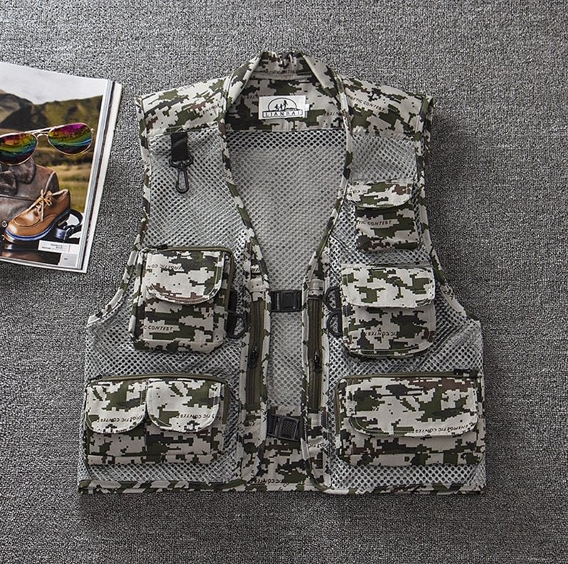 Grijze camouflage bodywarmer vest heren dames, Kleding | Heren, Bodywarmers, Verzenden, Nieuw, Overige maten, Grijs