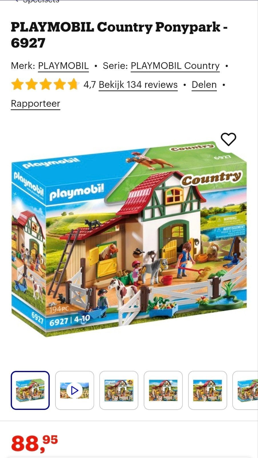 PLAYMOBIL Country Pony Park - 6927, Gebouw, Complete set, Ophalen of Verzenden, Zo goed als nieuw