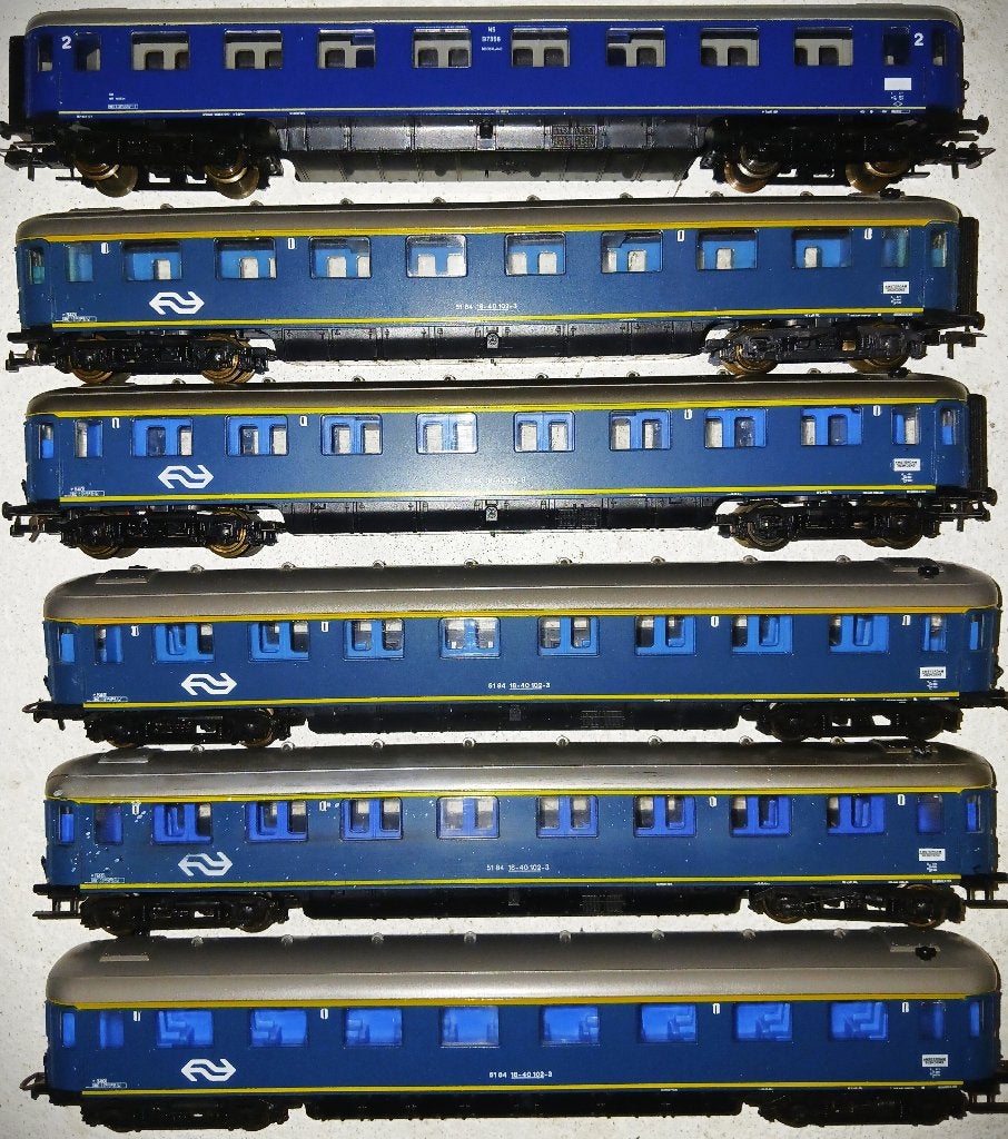 Roco Plan D rijtuigen, 6 stuks, oa Roco nr 44258, Gebruikt, Gelijkstroom, Wagon, Ophalen of Verzenden