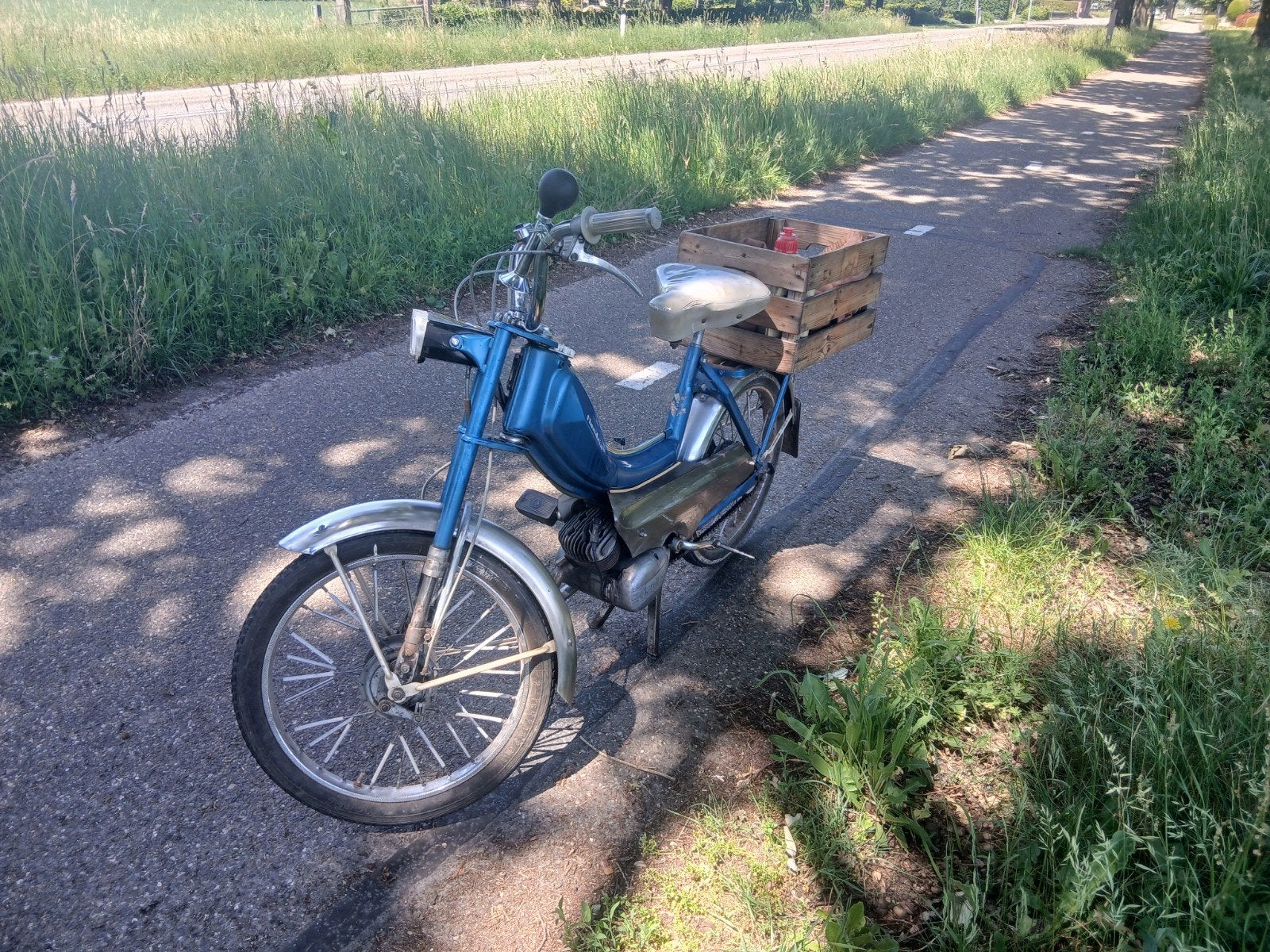 Flandria mini futura 50cc geel kenteken, Fietsen en Brommers, Brommers | Oldtimers, Maximaal 45 km/u, 1 versnellingen, 50 cc, Ophalen
