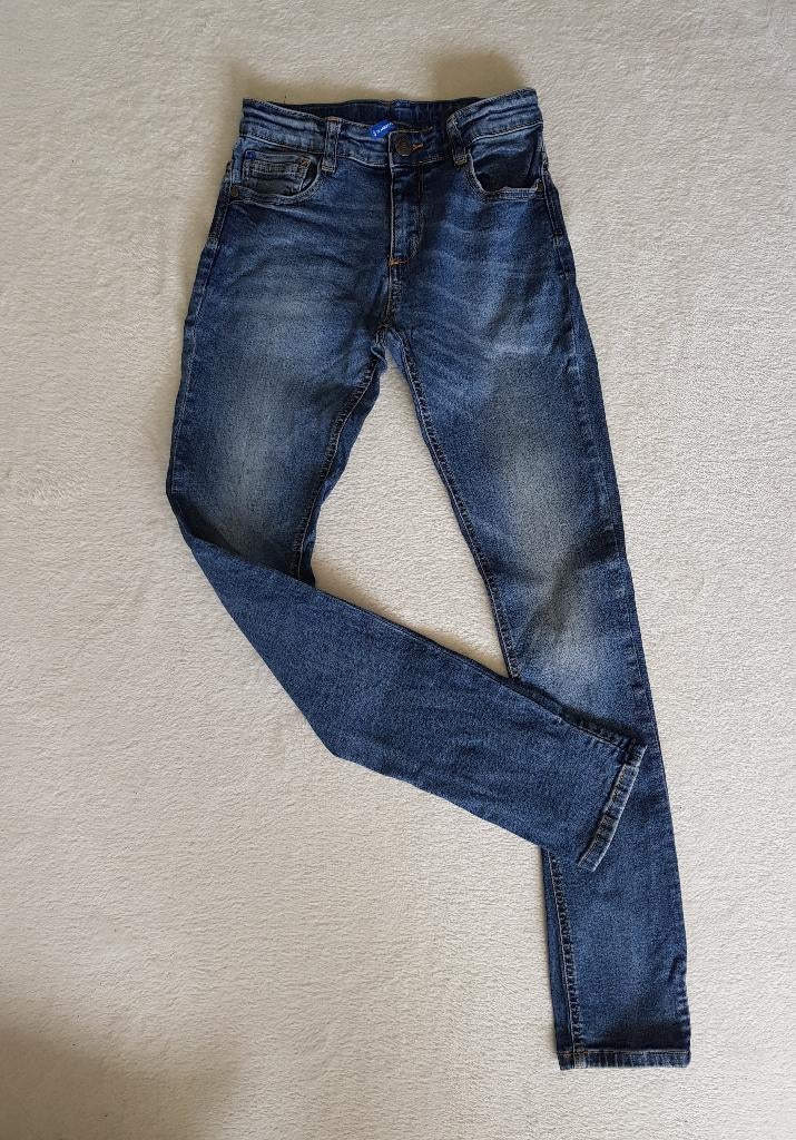 Mooie blauwe WE Blue Ridge ultraskinny fit jog jeans mt 158., Broek, Verzenden, Zo goed als nieuw, Blue Ridge