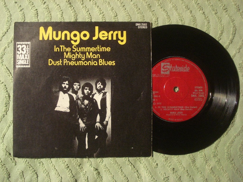 Mungo Jerry 7" Vinyl EP: ‘In the summertime’ (India), 7 inch, Ophalen of Verzenden, Zo goed als nieuw, EP