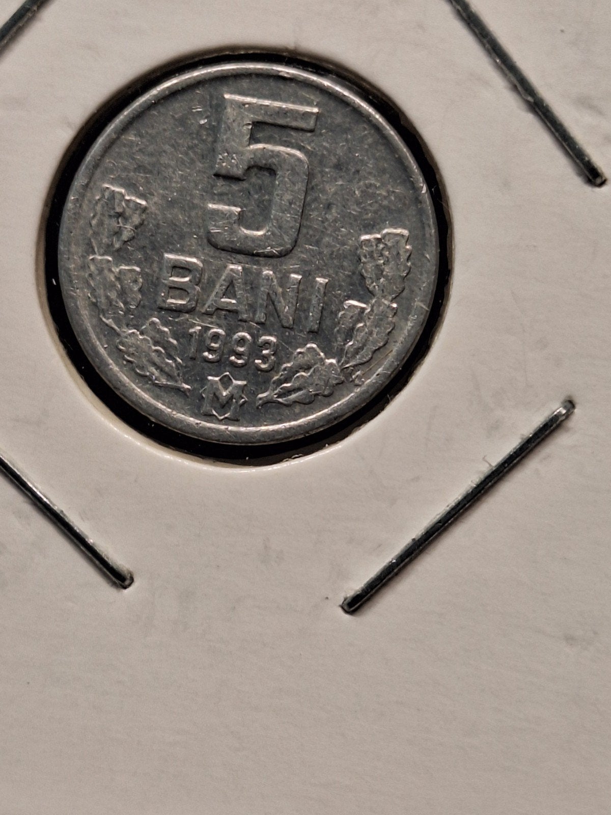 Moldavië 5 bani 1993, Postzegels en Munten, Ophalen of Verzenden, Overige landen