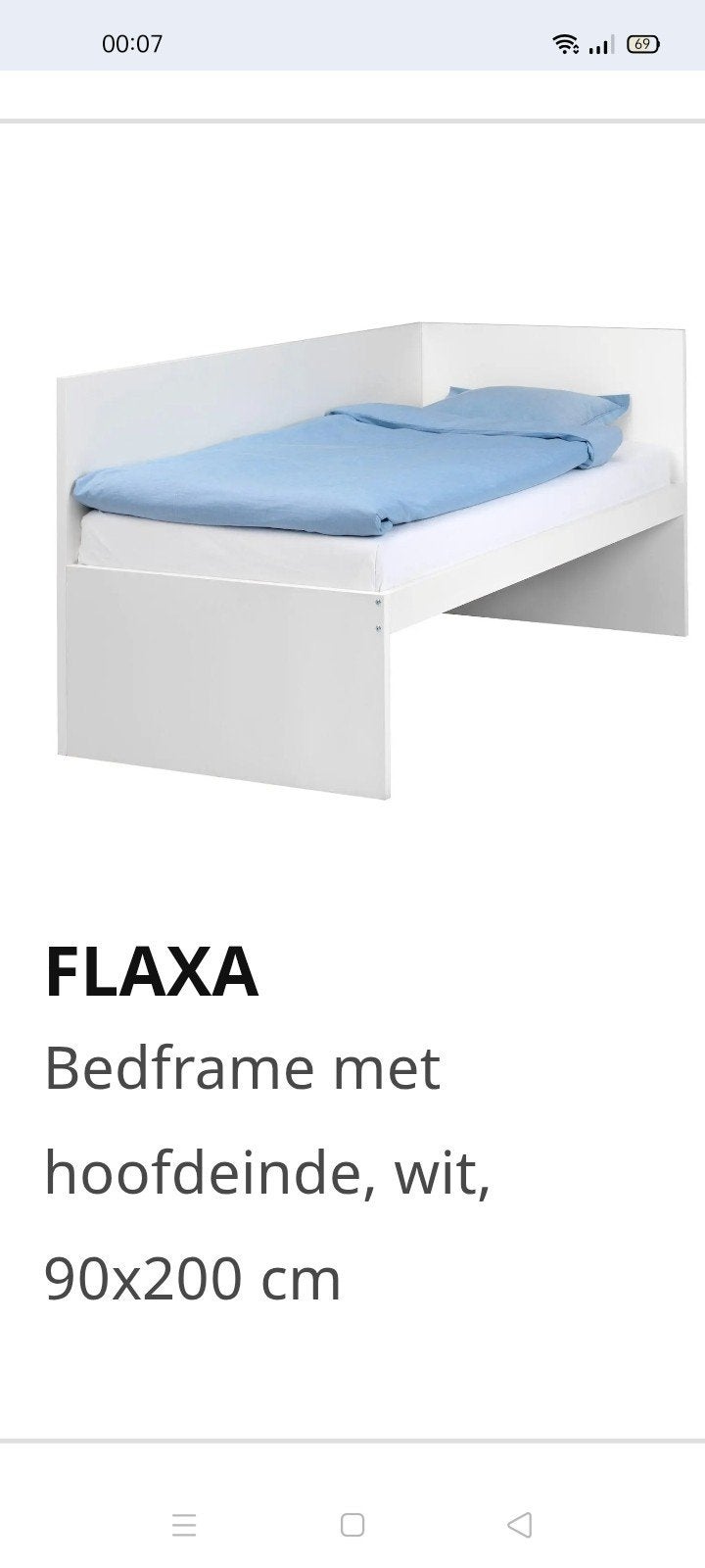 ikea kinderbed flaxa met onderbed en lattenbodem, Ophalen, Gebruikt, 90 cm, Eenpersoons