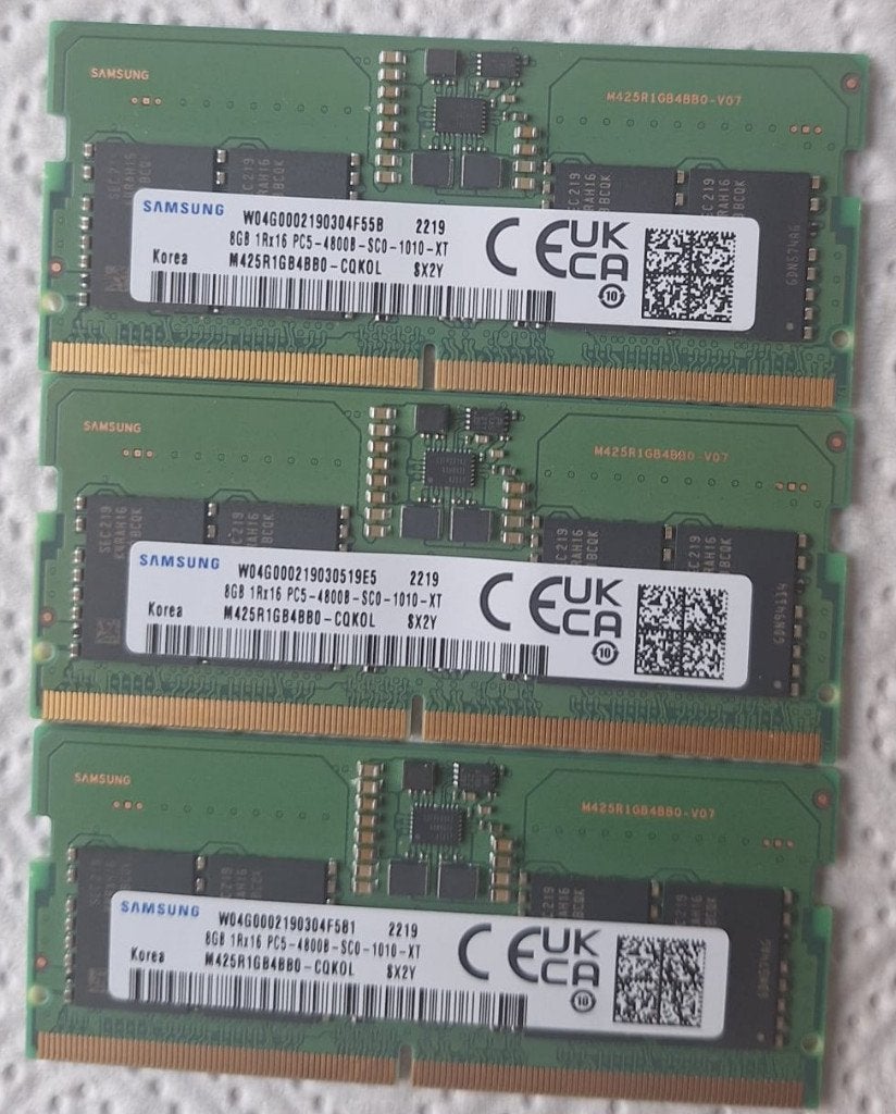 Samsung Sodimm DDR 5 laptopgeheugen 8 Gb 4800 Mhz, Computers en Software, RAM geheugen, Verzenden, 8 GB, Zo goed als nieuw, DDR5