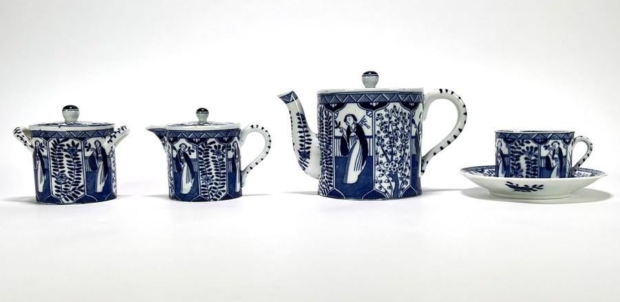 1204. Servies, Mosa Maastricht - Lange Lijs, ca. 1900, Ophalen of Verzenden