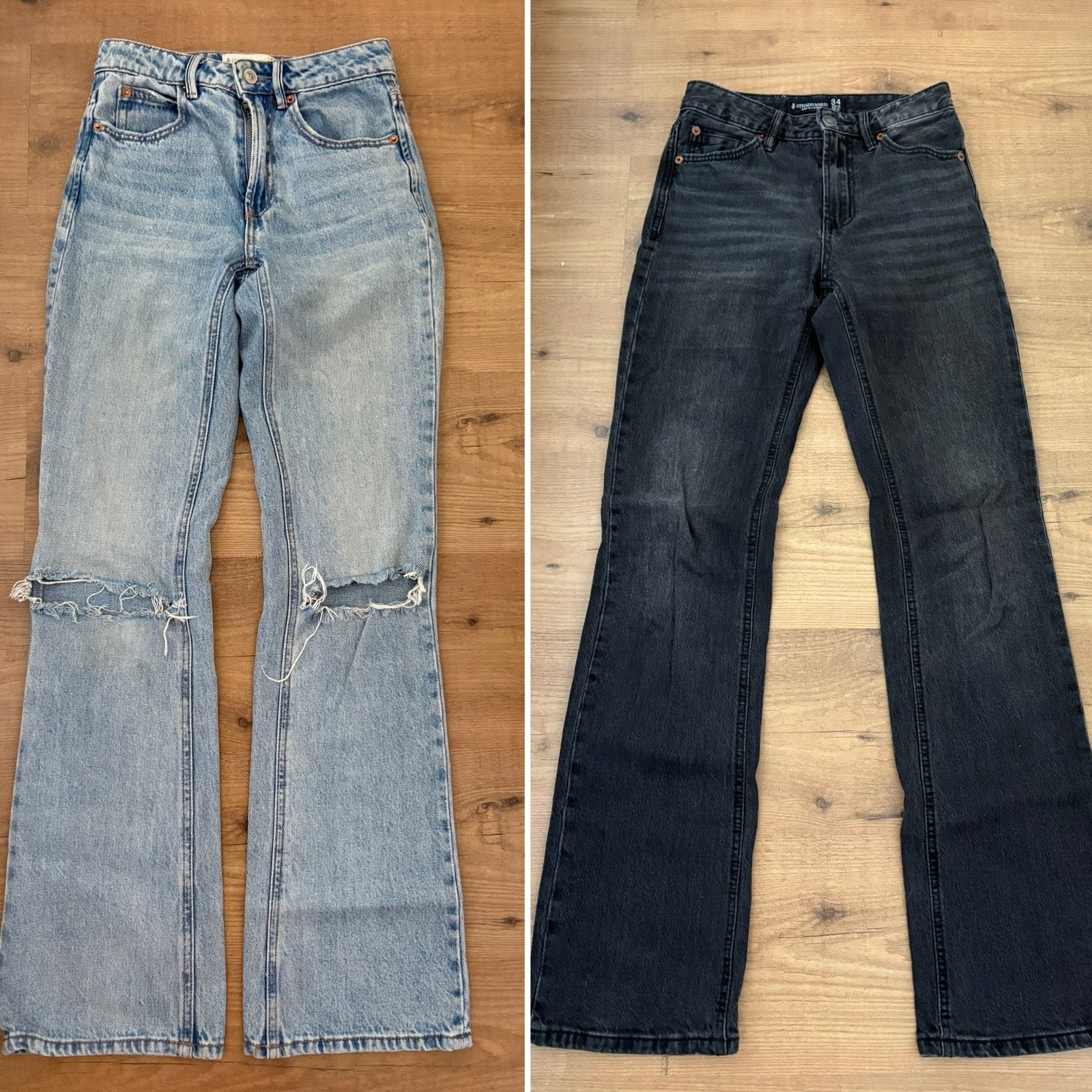 Stradivarius jeans mt.32/34, Ophalen of Verzenden, Zo goed als nieuw, Overige kleuren, W27 (confectie 34) of kleiner