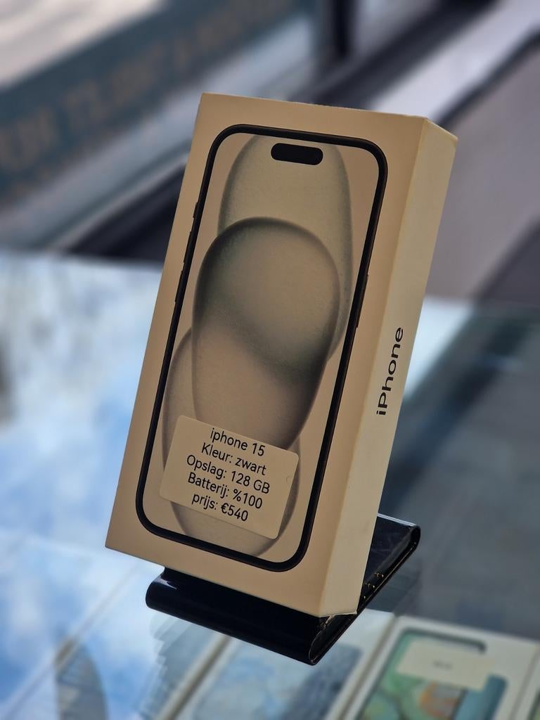 Iphone 15.   128 GB.   2 jaar garantie, 128 GB, IPhone 15, Zwart, Ophalen of Verzenden