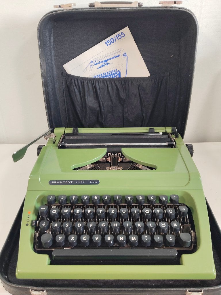 Vintage PRASIDENT1500 DELUXE  Typemachine, Ophalen of Verzenden, Gebruikt