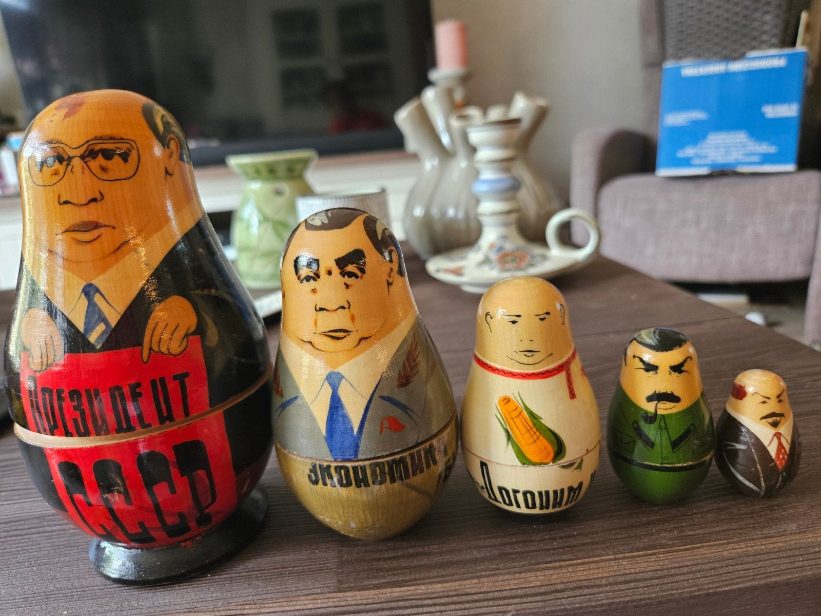Russische Matroesjka Poppen - Politieke Leiders Set, Ophalen of Verzenden, Gebruikt