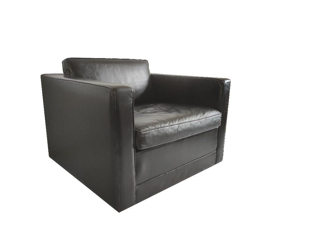 Prachtige leren unieke vintage Artifort F905 Fauteuil design, Ophalen, Gebruikt, 75 tot 100 cm, Leer