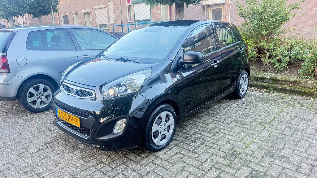 Kia picanto 2012, Auto's, Euro 5, Zwart, Zwart, Handgeschakeld
