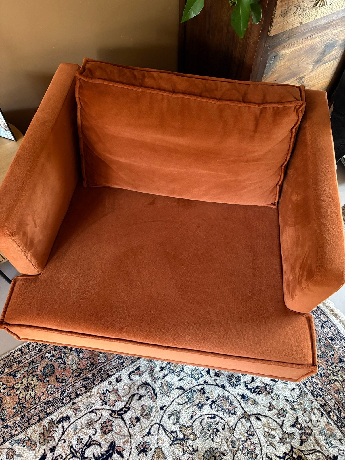 The Duchess velvet loveseat Juke Roest, Ophalen, Zo goed als nieuw, Stof, 75 tot 100 cm