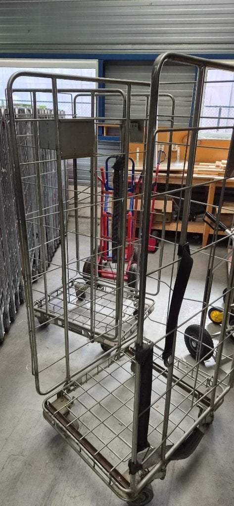 Metalen rolcontainer voor transport, Doe-het-zelf en Verbouw, Transportwagens, 100 liter of meer, Ophalen, Gebruikt, Transportkar