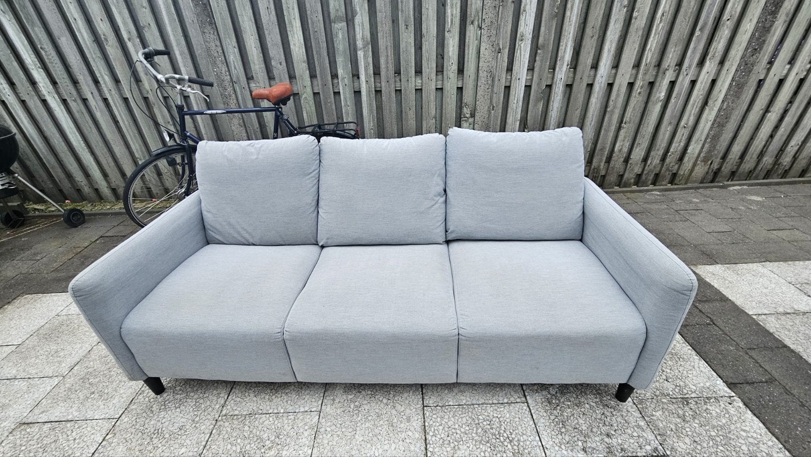 IKEA Angersby 3-zitsbank - Grijs, Huis en Inrichting, Banken | Bankstellen, Ophalen, Gebruikt, 150 tot 200 cm, Driepersoons