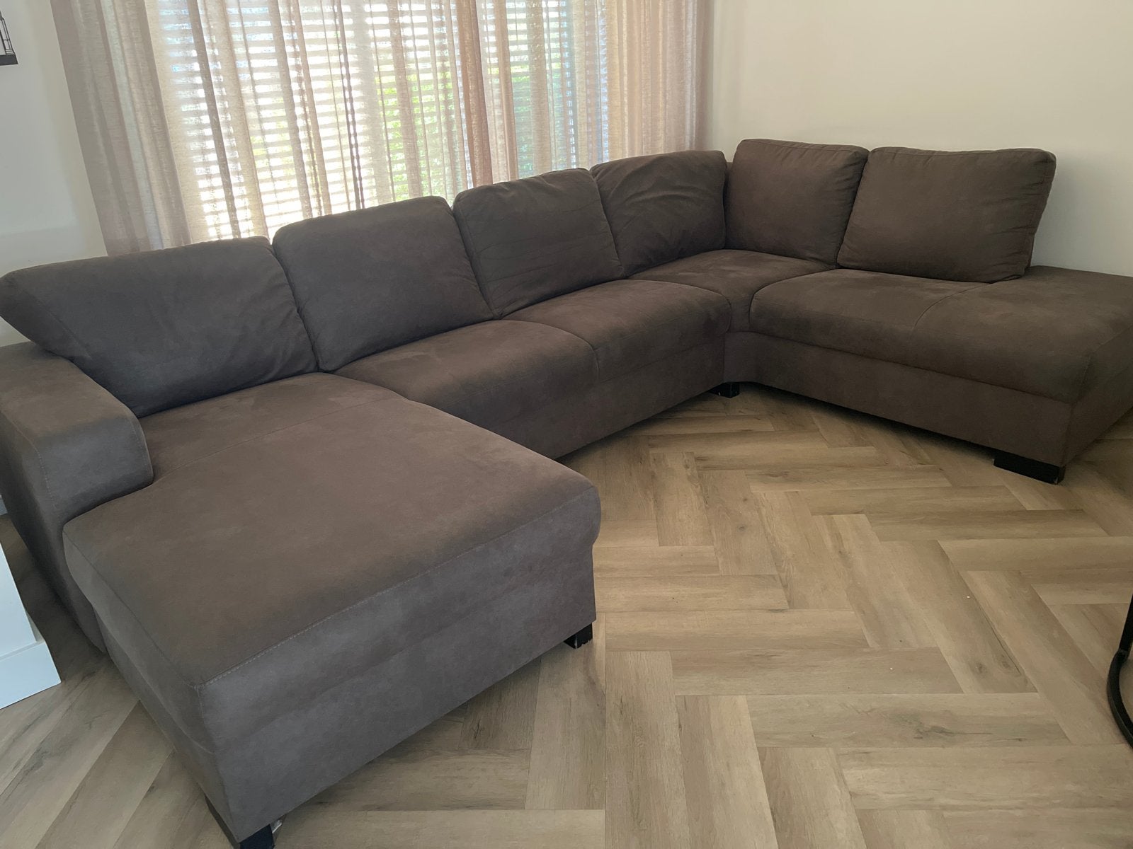 Grote Hoekbank met Dubbel Liggedeelte - Goede Staat, Ophalen, Gebruikt, Hoekbank, 300 cm of meer