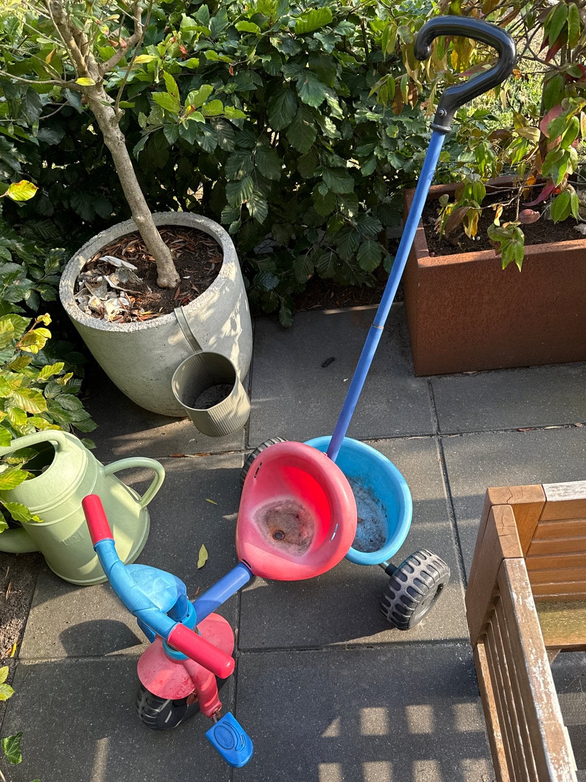 Gratis driewieler met duwstang, Ophalen of Verzenden, Gebruikt, Overige typen