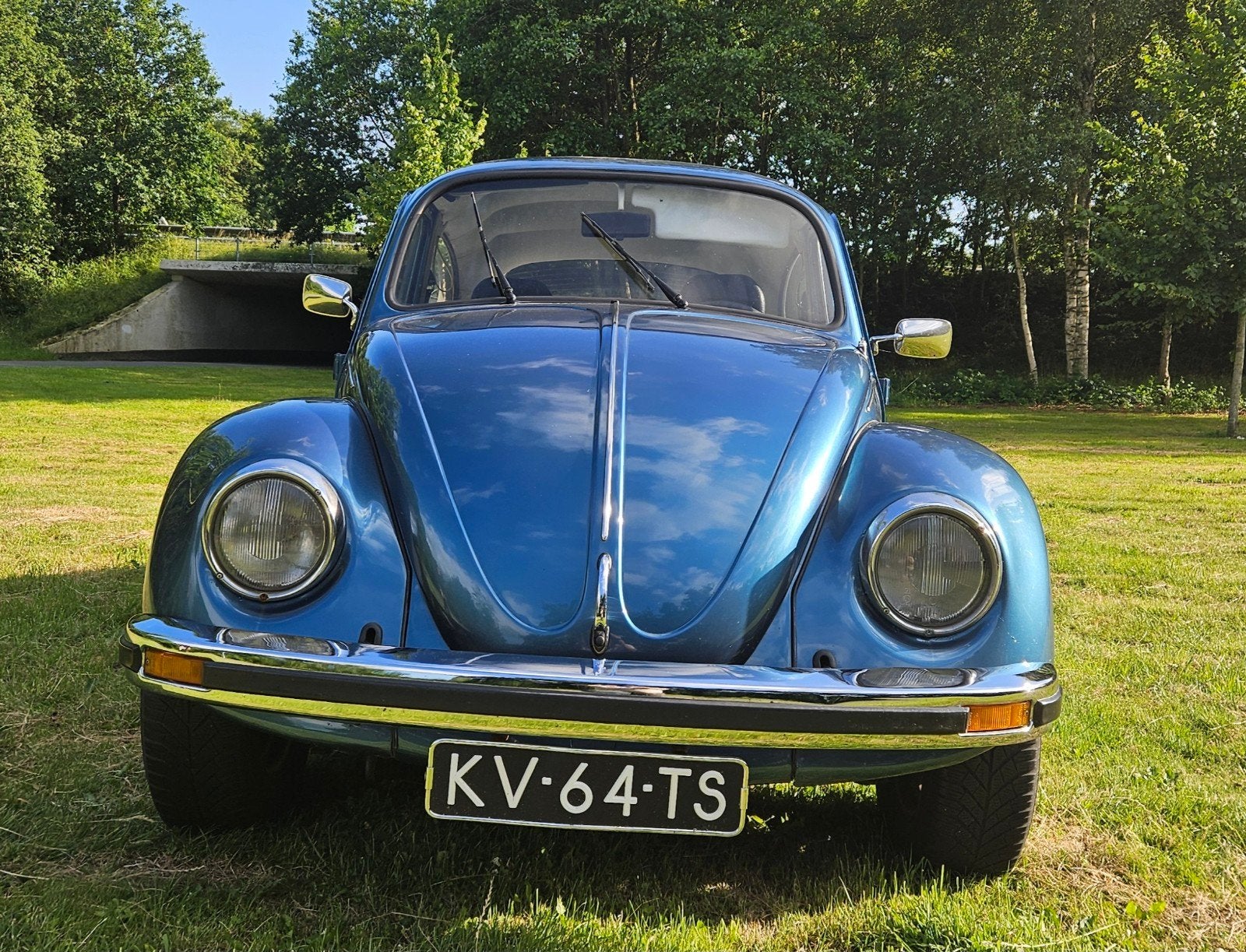 VW Kever 1300 | 1972 | Volledig Gerestaureerd | Petrol Blue, Voorwielaandrijving, Beetle (Kever), Blauw, Leder en Stof