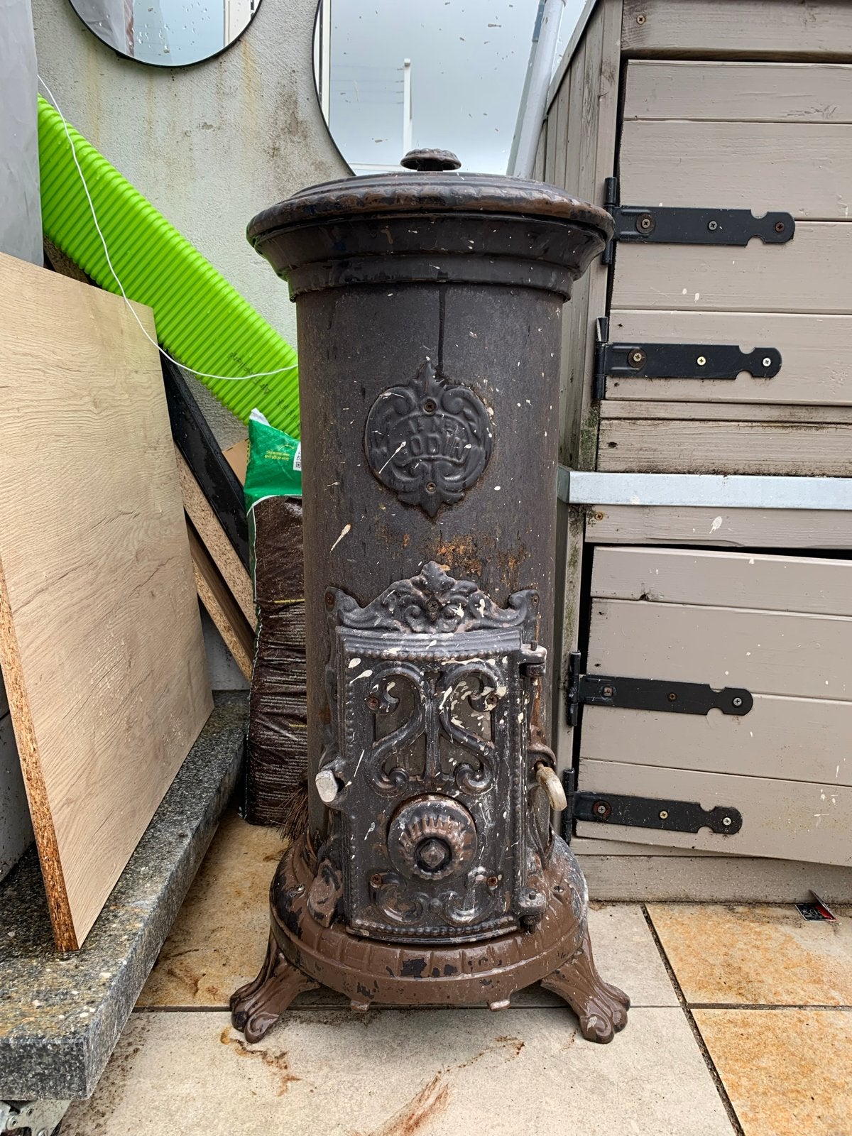 Godin gietijzeren potkachel - decoratief en functioneel, Ophalen, Potkachel, Gebruikt, Vrijstaand