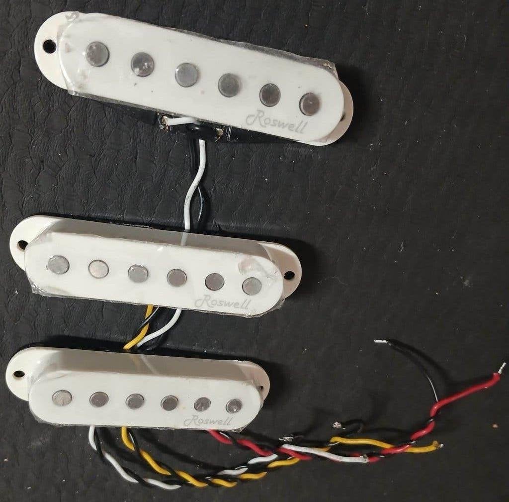 Set Roswell sta strat pickups Alnico V, Ophalen of Verzenden, Zo goed als nieuw, Elektrische gitaar