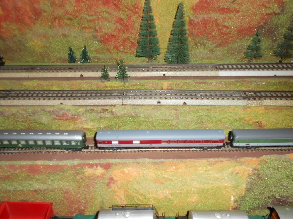 Minitrix 3083 en 3092 en Fleischmann 8110 personentrein DB, Gelijkstroom, Fleischmann, Wagon, Ophalen of Verzenden