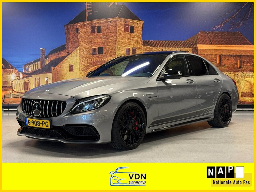 Mercedes-Benz C-klasse AMG 63 S Edition 1 Panodak Burmester, Auto's, Mercedes-Benz, Automaat, Achterwielaandrijving, Gebruikt