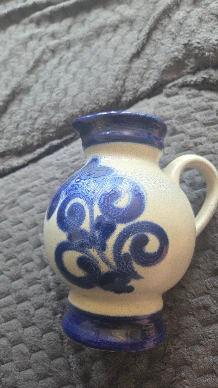 Vintage Westerwald Keramiek Kruik - Kobaltblauw Decor, Ophalen of Verzenden