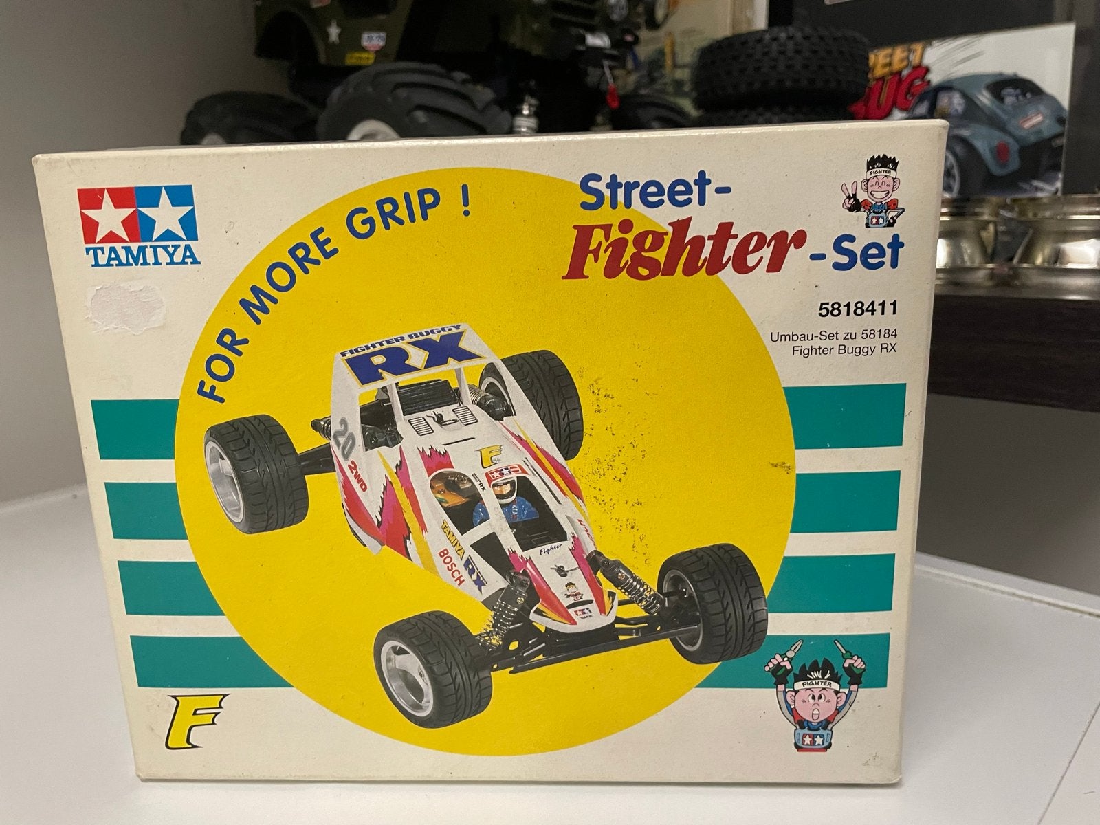 Tamiya Street-Fighter-Set Velgen en Banden (Nieuw), Hobby en Vrije tijd, Elektro, Nieuw, Ophalen of Verzenden, Schaal 1:10