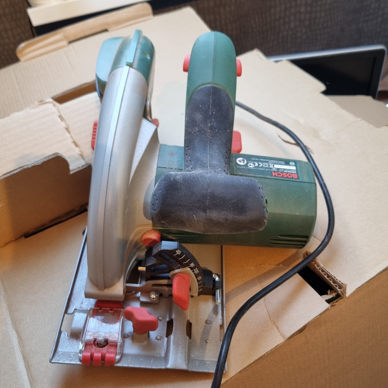 Bosch PKS 55 A Cirkelzaag, Ophalen, Cirkelzaag, Zo goed als nieuw, Bosch groen