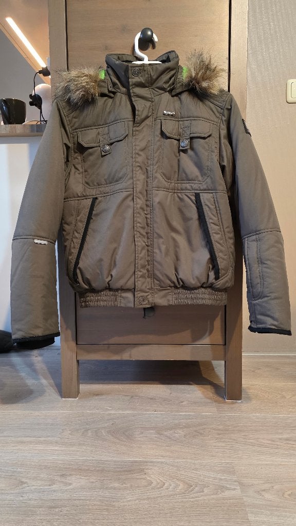 Icepeak winterjas dames Khaki/ olijfgroen maat S, Icepeak, Ophalen of Verzenden, Zo goed als nieuw, Jack